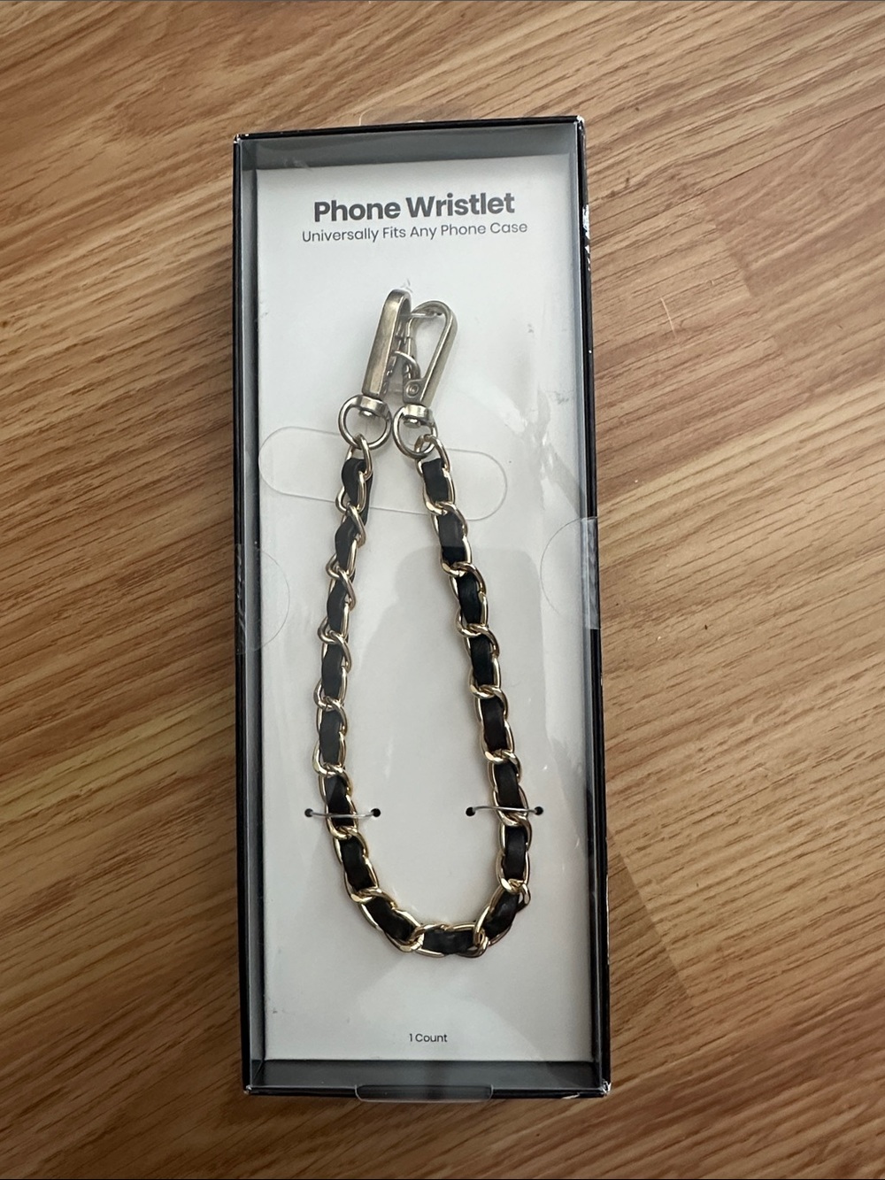 Gold & Black Chain Phone Wristlet